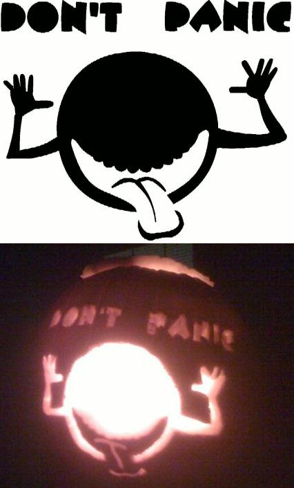 Blurgh The Thinkgeek Blog Design Geeky Pumpkin Template Win 42 Http Www Fuzidave Dontpanic Jpg